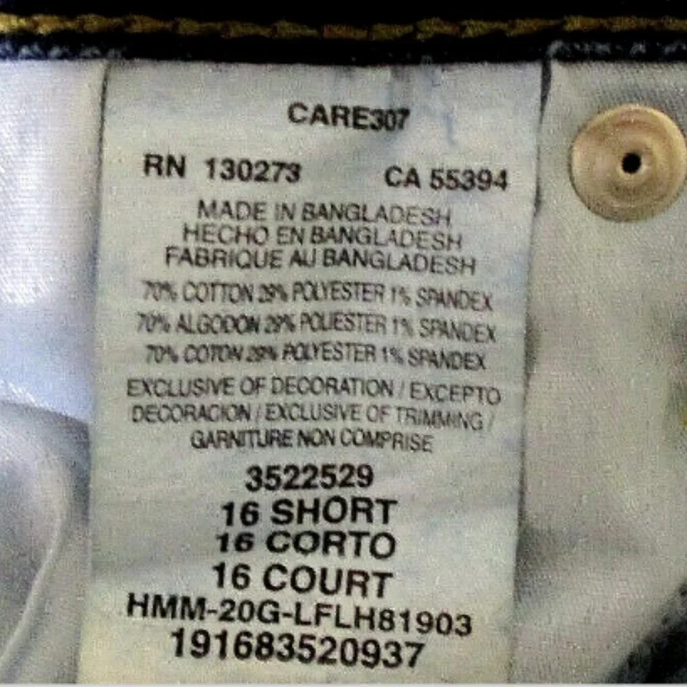 Lee Mid Rise Boot Cut Jeans Size 16S - Picture 7 of 8